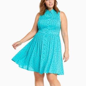 TORRID HEART PRINT CHALLIS SHIRT DRESS